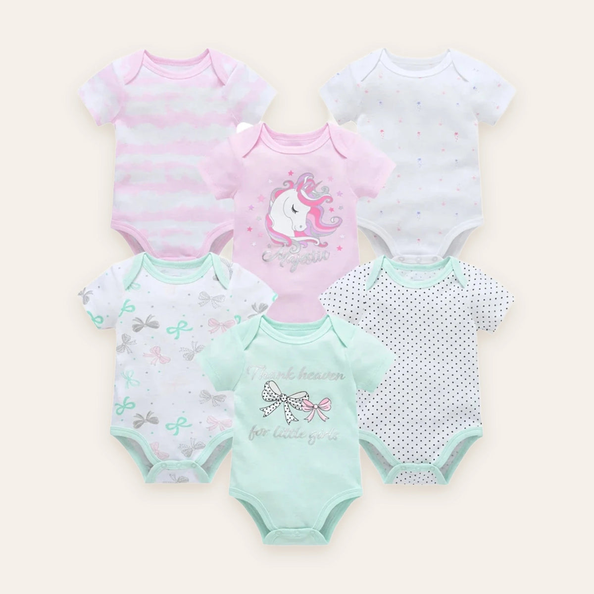 Little Blossom Short-Sleeve Bodysuit Multi-Pack