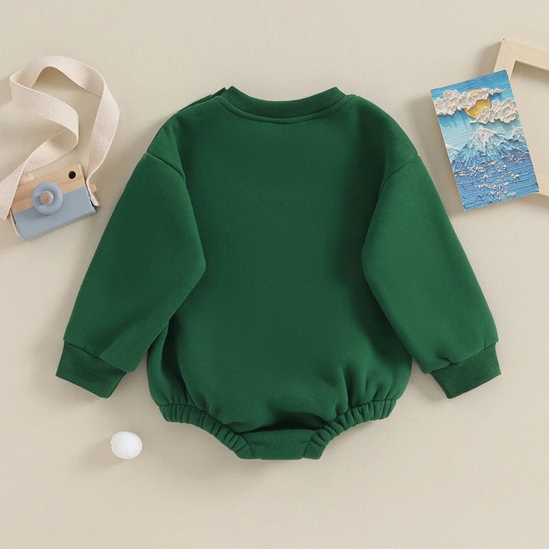 Pink Fleece Bubble Sweatshirt Romper