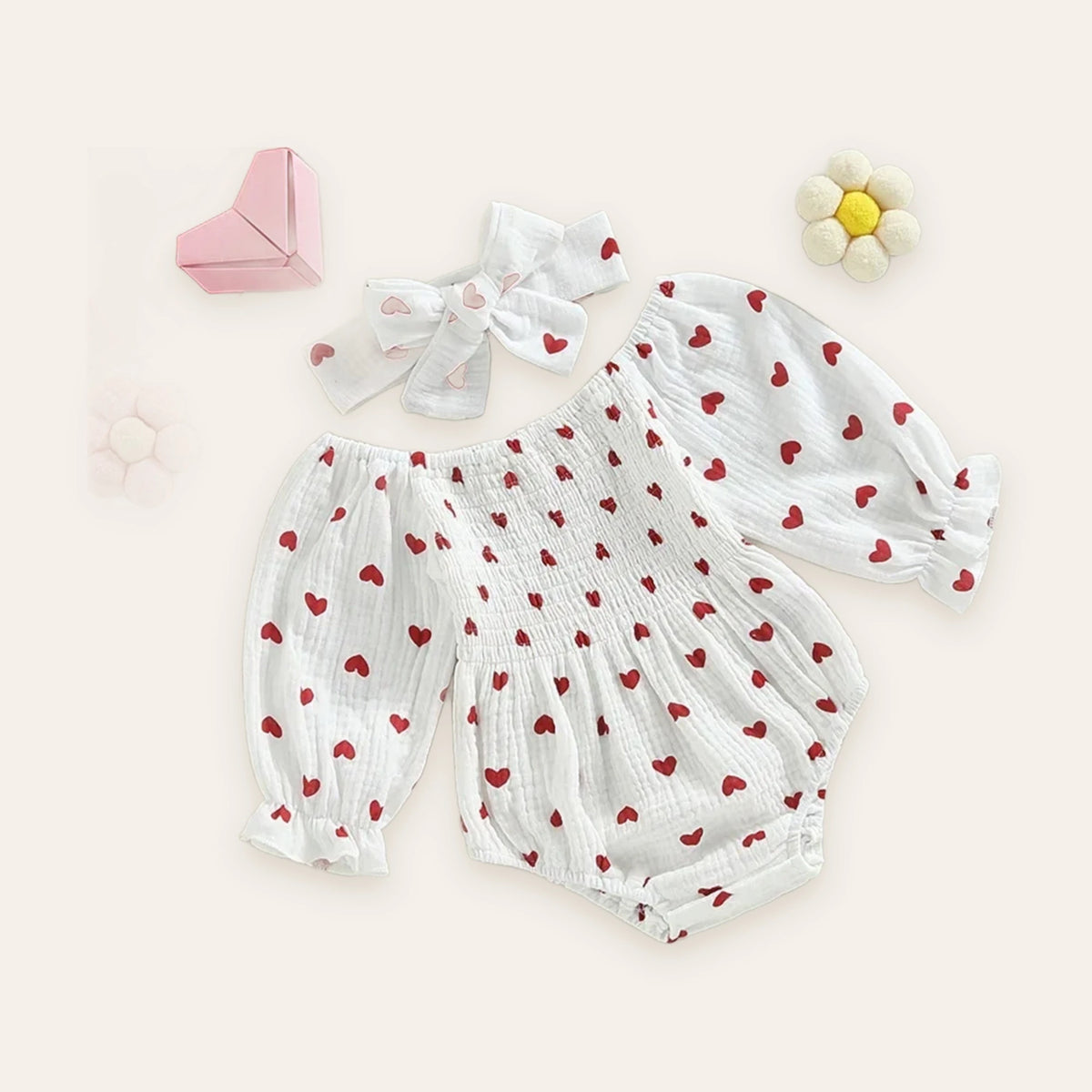 Ditsy Floral Ruffle Romper & Headband