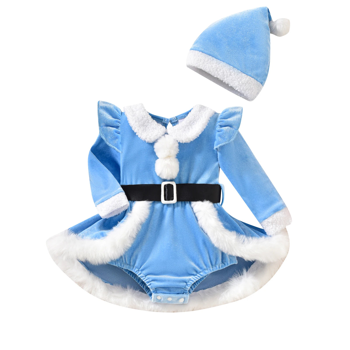 Santa Baby Plush Bodysuit Dress