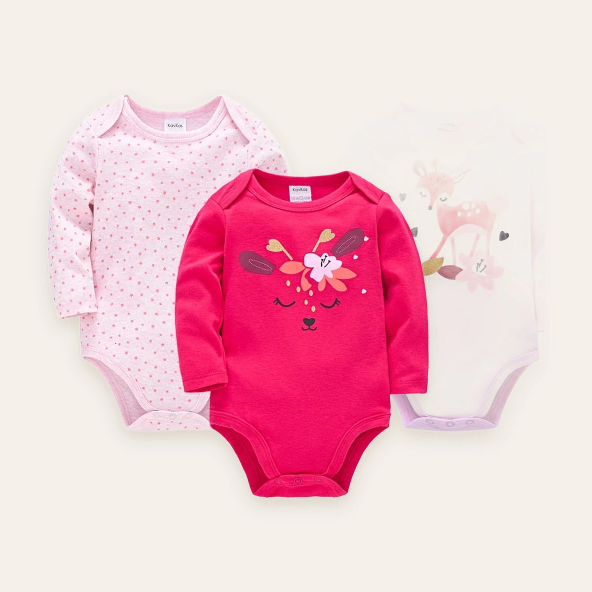 Sweet Dreams Long-Sleeve Bodysuit Multi-Pack