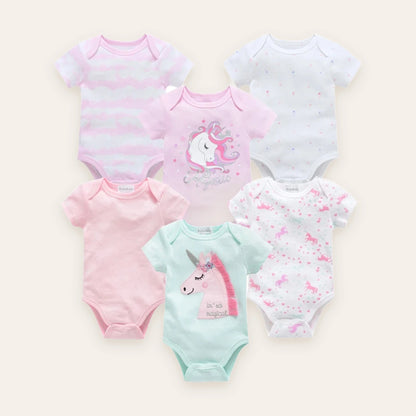 Little Blossom Short-Sleeve Bodysuit Multi-Pack