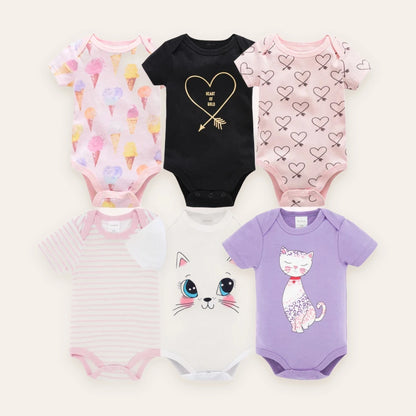 Little Blossom Short-Sleeve Bodysuit Multi-Pack