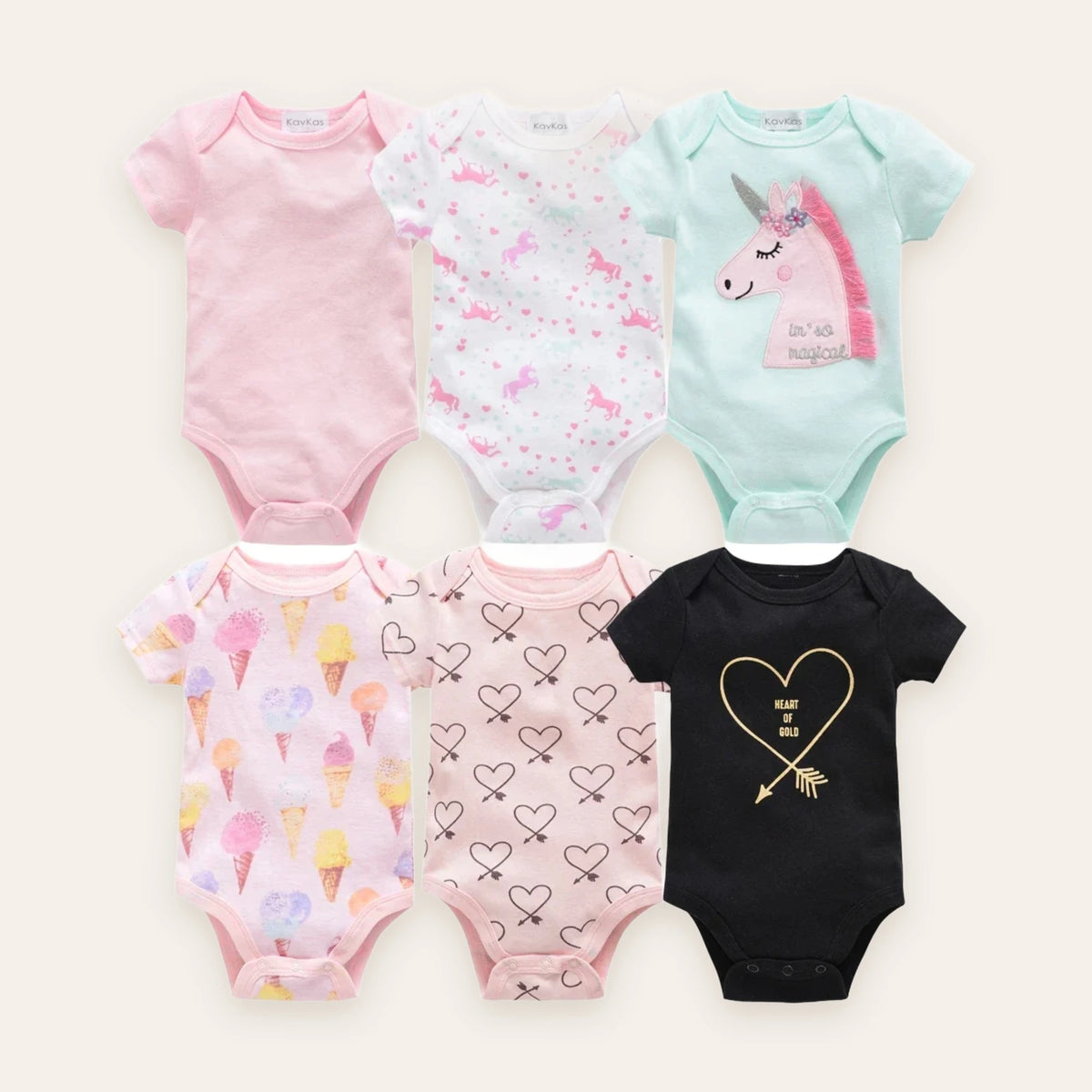 Little Blossom Short-Sleeve Bodysuit Multi-Pack