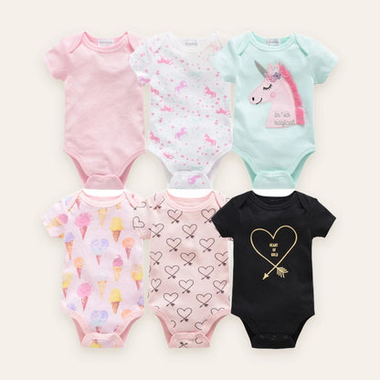 Little Blossom Short-Sleeve Bodysuit Multi-Pack