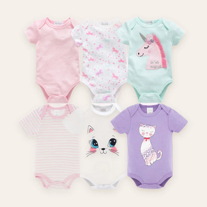 Little Blossom Short-Sleeve Bodysuit Multi-Pack
