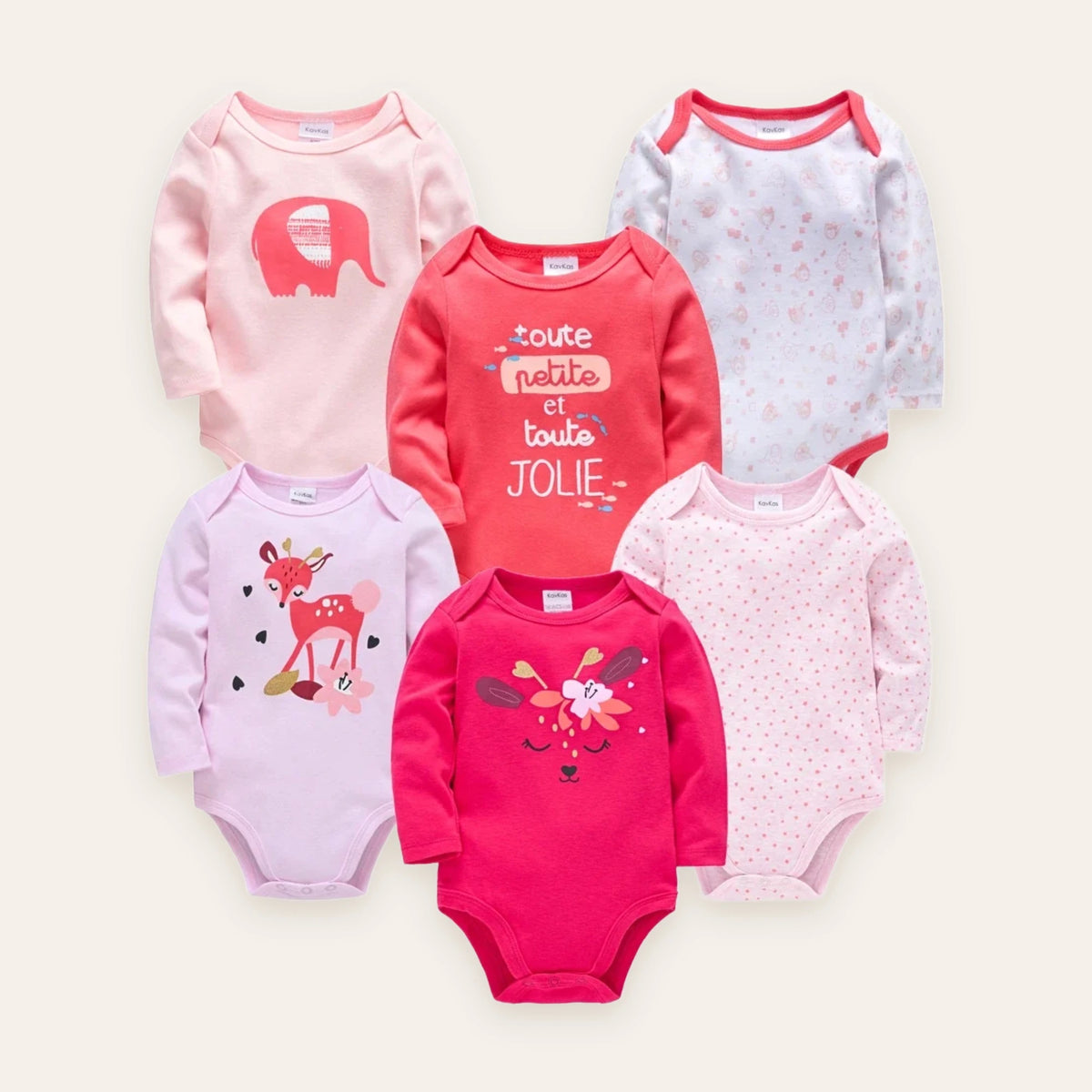 Sweet Dreams Long-Sleeve Bodysuit Multi-Pack