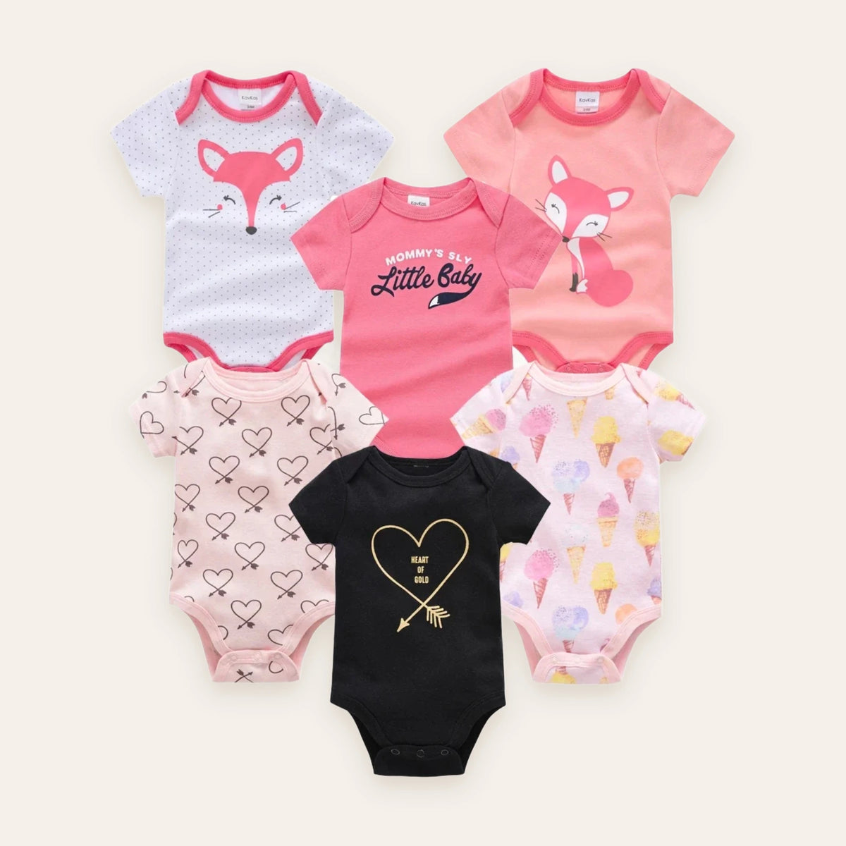 Little Blossom Short-Sleeve Bodysuit Multi-Pack