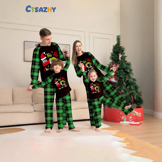 Red Check Matching Family Christmas Pajamas