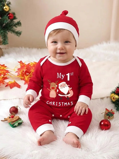 Holiday Romper & Hat Set