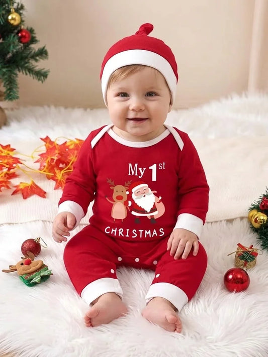 Holiday Romper & Hat Set