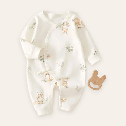 Embroidered Cotton Newborn Jumpsuit