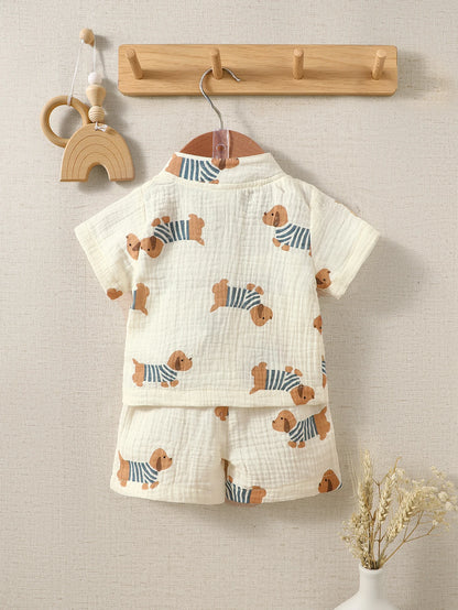 Little Gentleman Shirt & Shorts Set