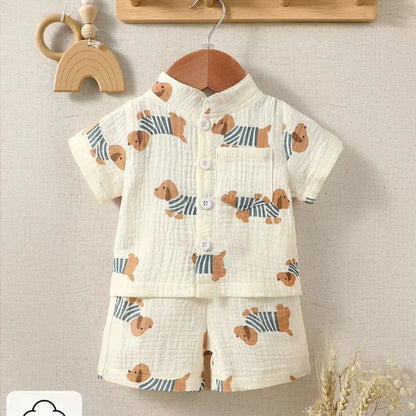 Little Gentleman Shirt & Shorts Set