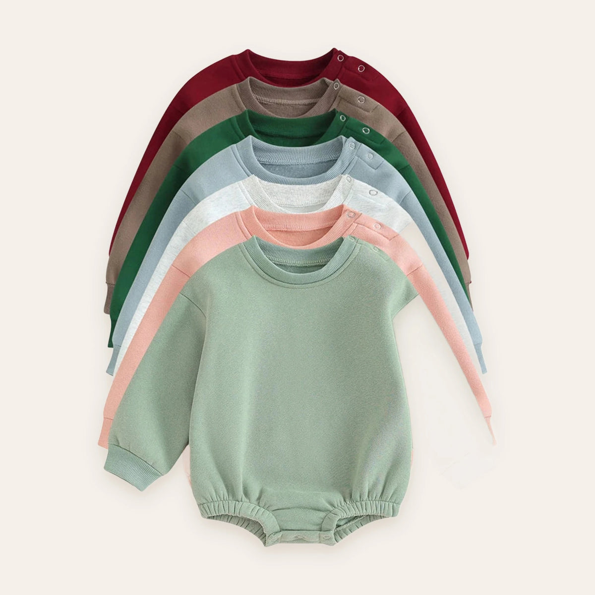 Cozy Fleece Bubble Sweatshirt Romper