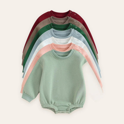 Cozy Fleece Bubble Sweatshirt Romper