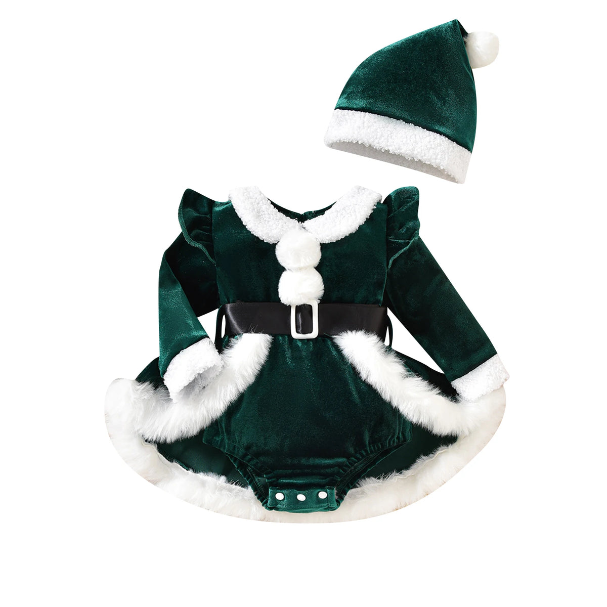 Santa Baby Plush Bodysuit Dress