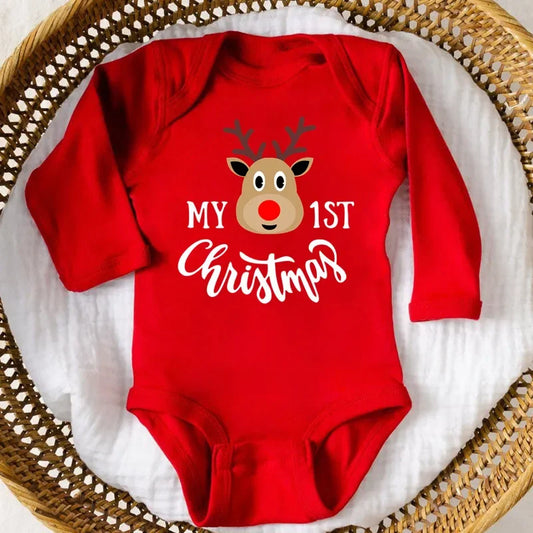 My 1st Christmas Reindeer Bodysuit