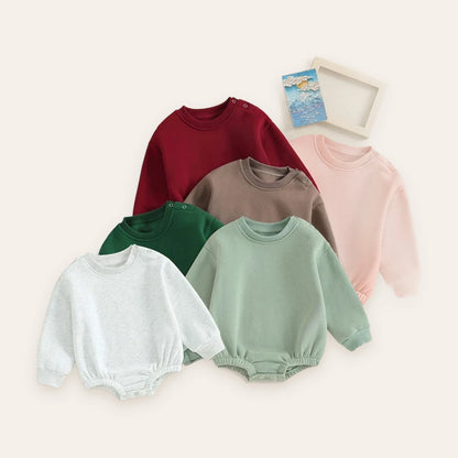 Cozy Fleece Bubble Sweatshirt Romper