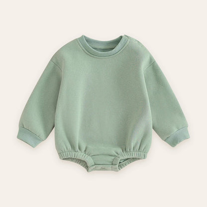 Cozy Fleece Bubble Sweatshirt Romper