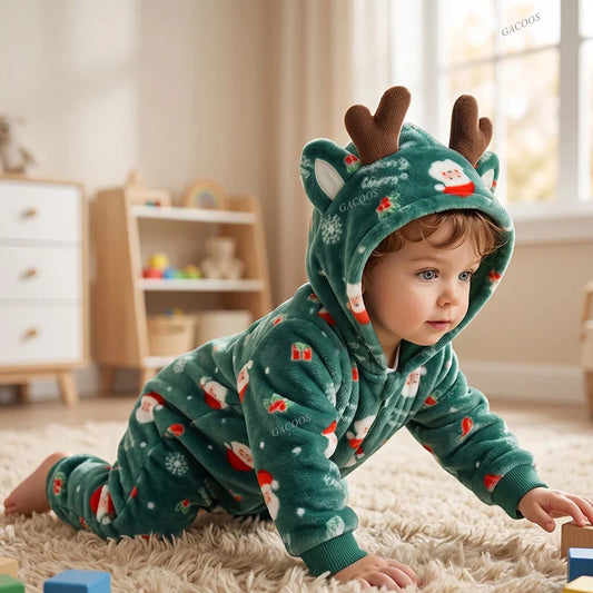 Pine the Green Reindeer Baby Romper