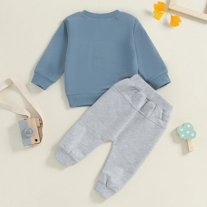 Little Explorer Graphic Sweatshirt & Jogger Set