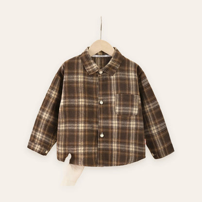Classic Plaid Flannel Button-Up Shirt
