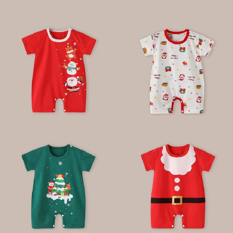 Christmas Short-Sleeve Romper