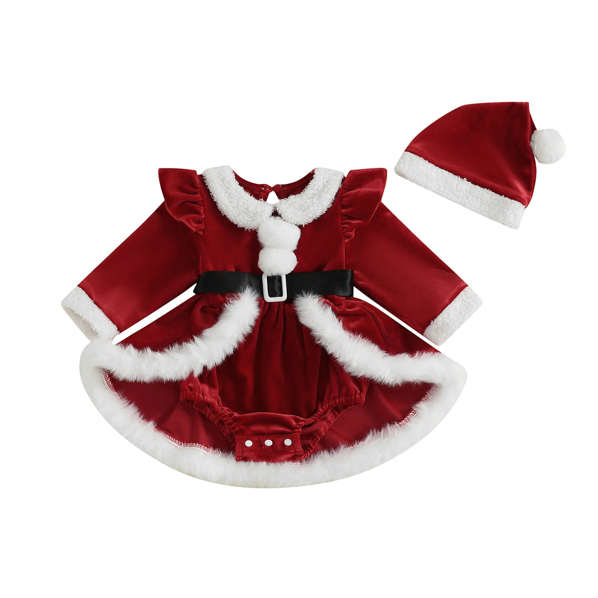 Santa Baby Plush Bodysuit Dress