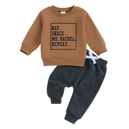 Little Explorer Graphic Sweatshirt & Jogger Set
