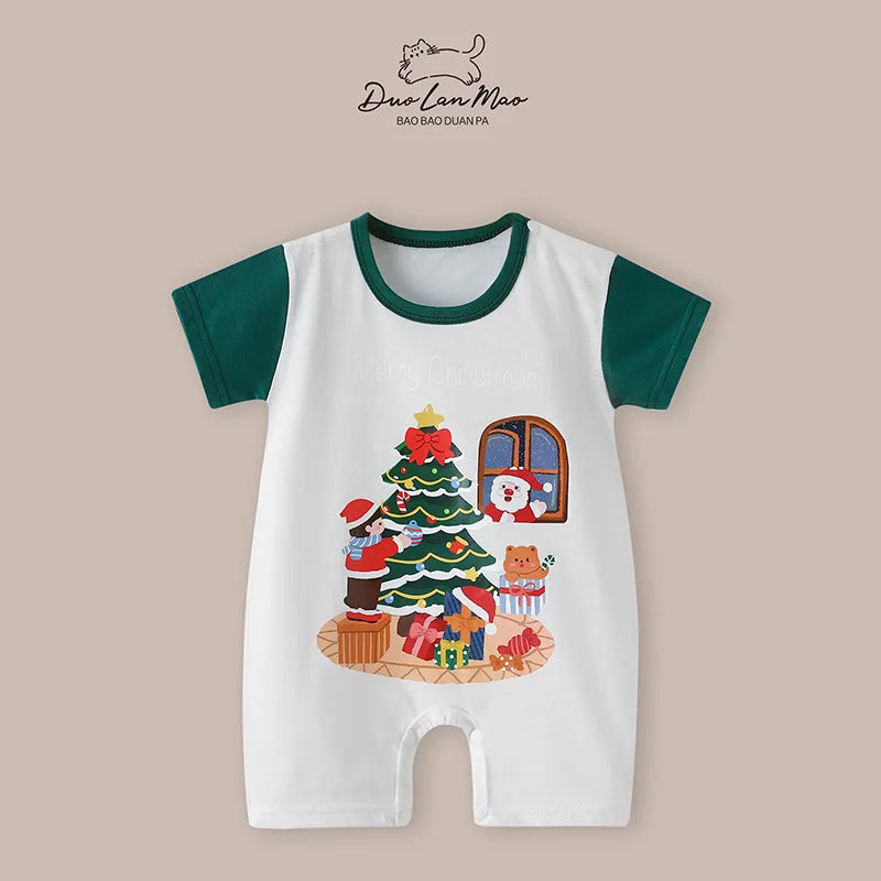 Christmas Short-Sleeve Romper