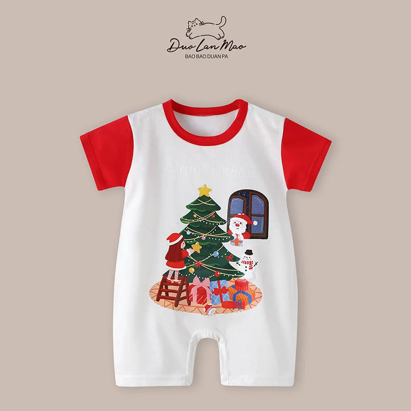 Christmas Short-Sleeve Romper