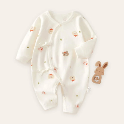 Embroidered Cotton Newborn Jumpsuit