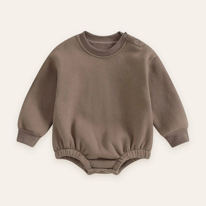 Cozy Fleece Bubble Sweatshirt Romper