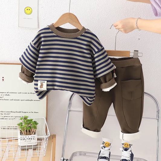 Explorer Stripe Tee & Jogger Set