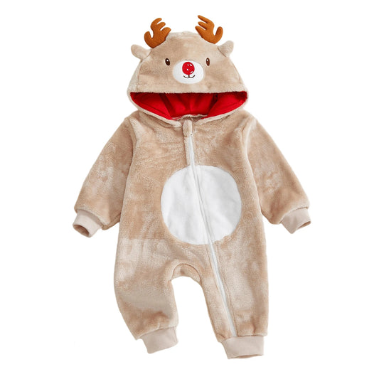 Reindeer Ears Hooded Romper