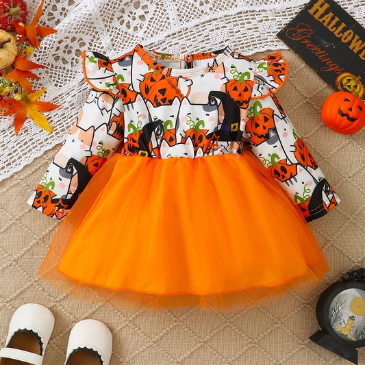 Little Pumpkin Halloween Party Dress