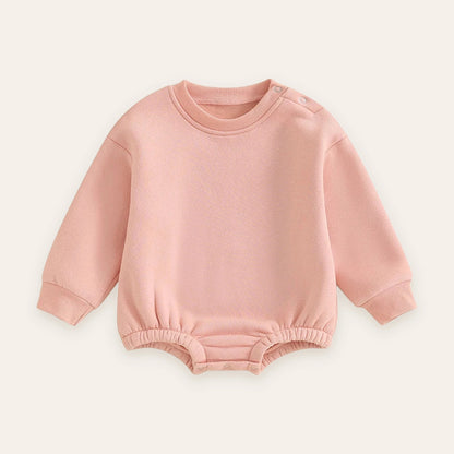 Cozy Fleece Bubble Sweatshirt Romper