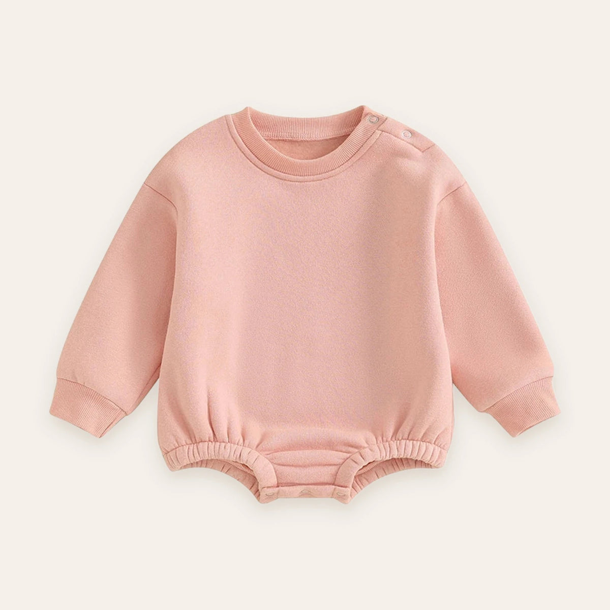 Pink Fleece Bubble Sweatshirt Romper