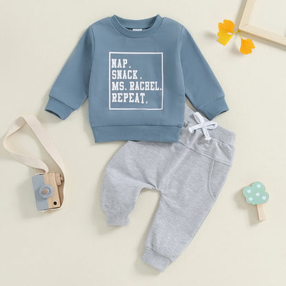 Little Explorer Graphic Sweatshirt & Jogger Set