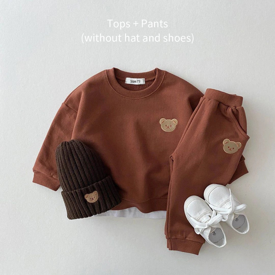 Teddy Bear Sweatshirt & Jogger Set
