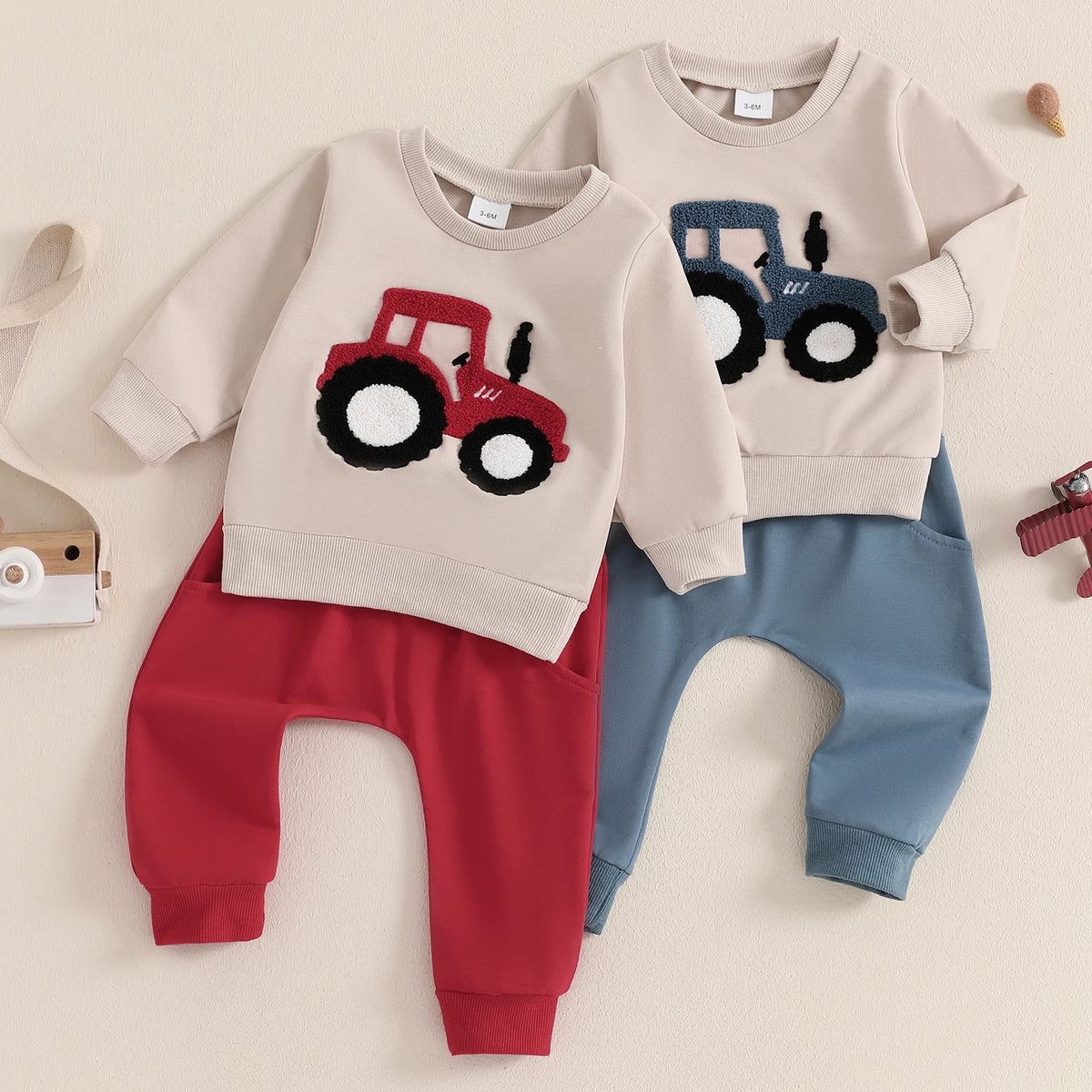 Little Tractor Sweatshirt & Jogger Set