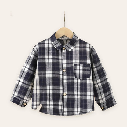 Classic Plaid Flannel Button-Up Shirt
