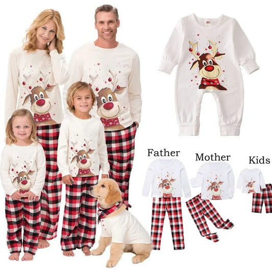 Winter Deer Matching Family Christmas Pajamas