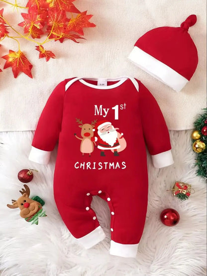 Holiday Romper & Hat Set