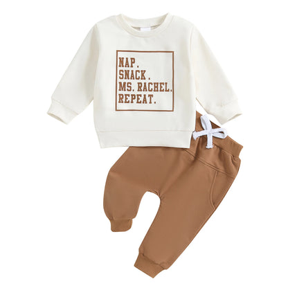 Little Explorer Graphic Sweatshirt & Jogger Set