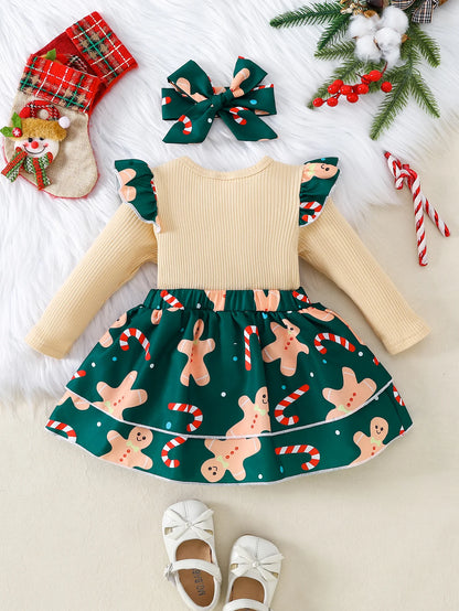 Gingerbread Girl Overall Set