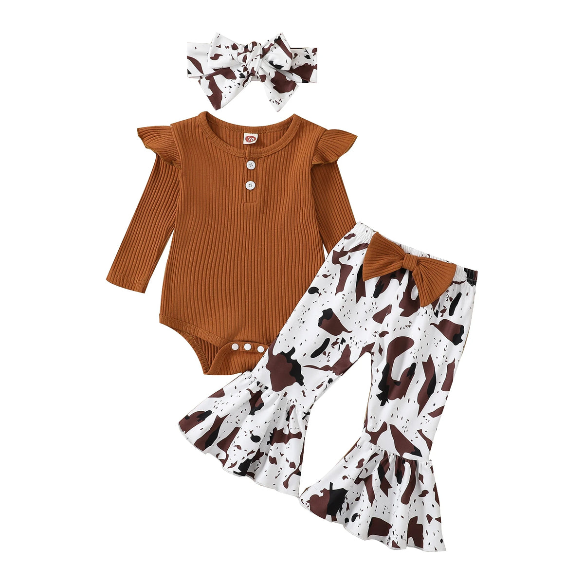 Dakota 3-Piece Cow Print Flare Set