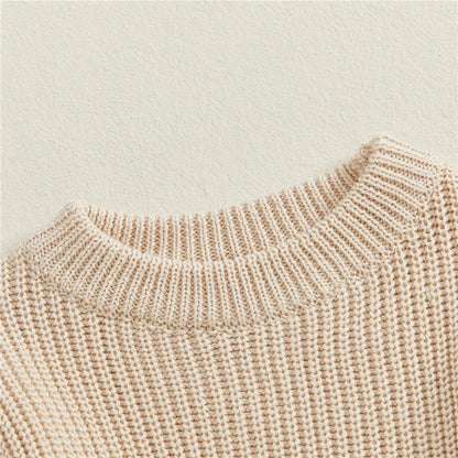 Ruffle Knit Long-Sleeve Romper