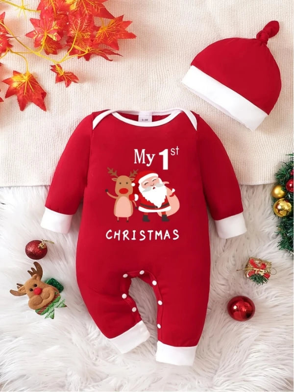 Holiday Romper & Hat Set